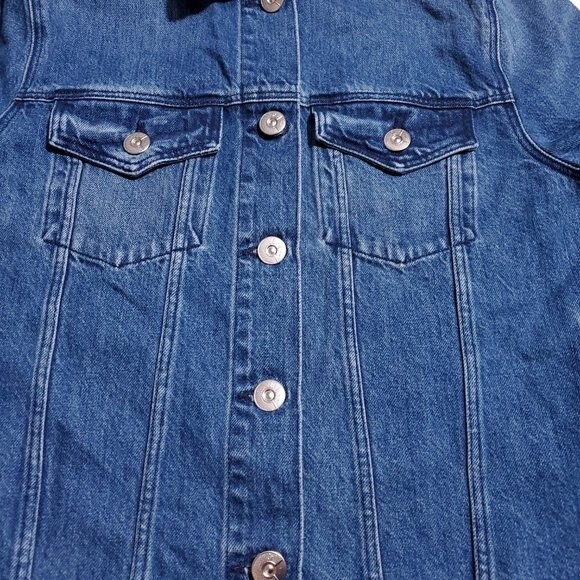 3x1 Hollow Denim Jean Jacket Blue Women's Size Medium Dita Grommets Slouchy - Picture 5 of 13